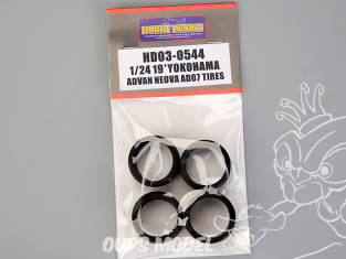 Hobby Design amélioration 03-0544 Pneus souples 19" Yokohama Advan Neova AD07 1/24