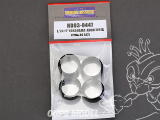 Hobby Design amélioration 03-0447 Pneus souples 17" Yokohama Advan AD08 295/40R17 1/24