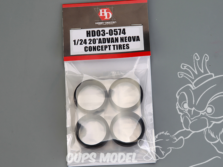 Hobby Design amélioration 03-0574 Pneus souples 20" Advan Neova concept 1/24