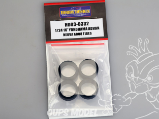 Hobby Design amélioration 03-0332 Pneus souples 16" Yokohama Advan Neova AD08 1/24