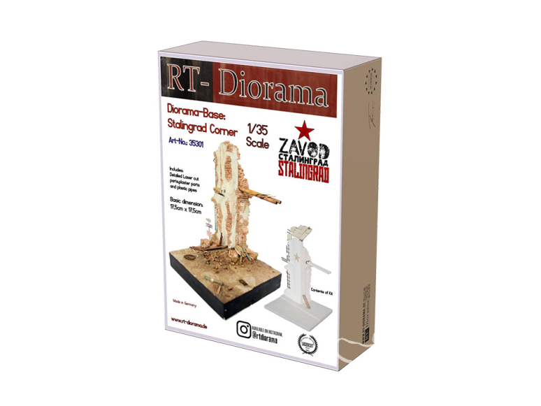 RT-Diorama 35301 Socle de diorama d'angle de Stalingrad 1/35