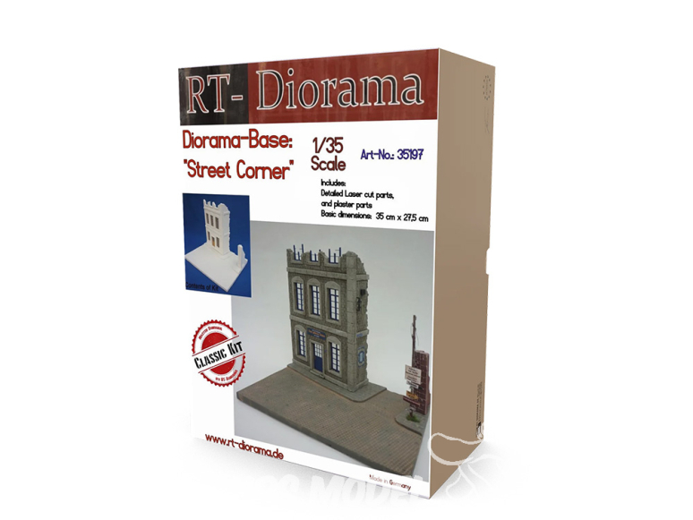 RT-Diorama 35197 Base de diorama de coin de rue 1/35
