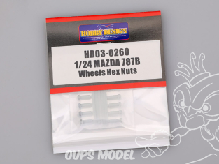 Hobby Design amélioration HD03-0260 Mazda 787B écrous de roues hexagonaux 1/24