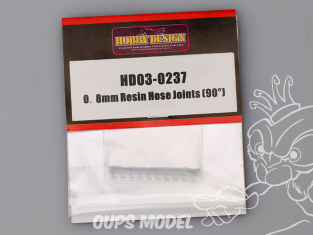 Hobby Design amélioration HD03-0237 Racccords de tuyau 0,8mm 90° 1/24