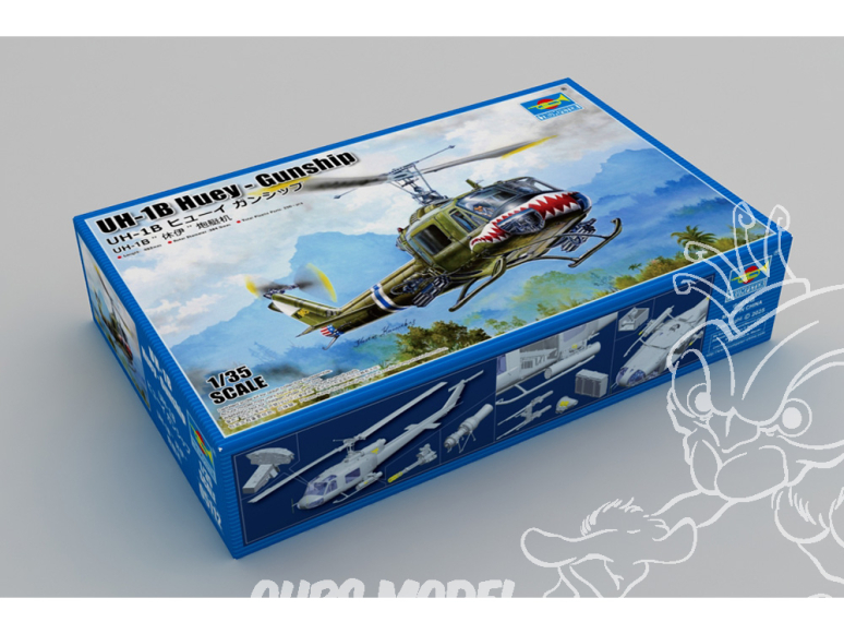 Trumpeter maquette helicoptére 05112 UH-1B Huey Gunship 1/35