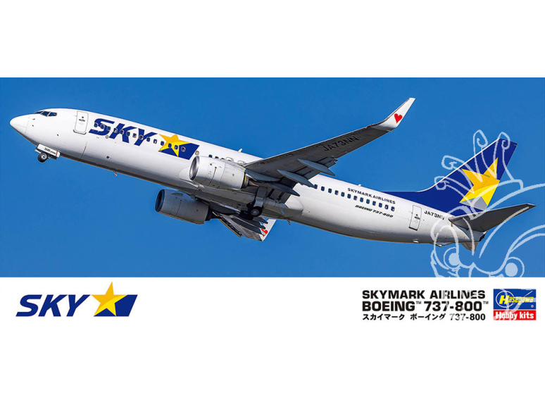 Hasegawa maquette avion 10744 Boeing 737-800 de Skymark Airlines 1/200