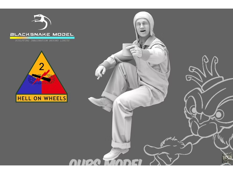 Blacksnake Model figurine CREW-02 Tankiste USA 02 WWII 1/72