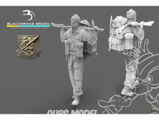 Blacksnake Model figurine K-09-72 Soldat commando Kieffer figurine 9 Fusilier 1/72