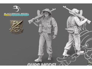 Blacksnake Model figurine K-11-72 Soldat commando Kieffer figurine 11 Mitrailleur Bren 1/72
