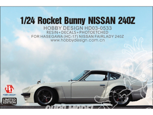 Hobby Design kit d'amélioration voiture HD03-0533 Kit Wide Body RB Nissan 240Z Hasegawa 1/24