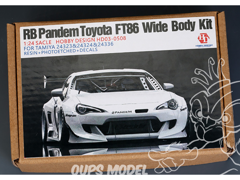 Hobby Design kit d'amélioration voiture HD03-0508 Kit Wide Body RB Pandem Toyota FT86 Tamiya 1/24