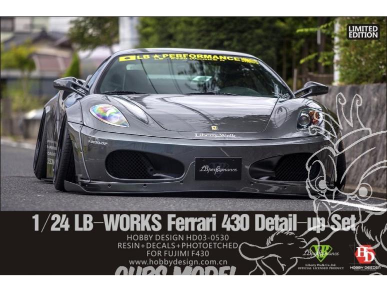 Hobby Design kit d'amélioration voiture HD03-0530 Kit Wide Body LB-Works Ferrari F430 Fujimi 1/24