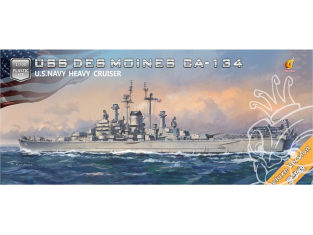 Very Fire Hobby maquette bateau VF700907-DX Croiseur lourd américain Des Moines CA-134 Deluxe Version 1/700