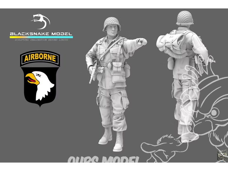 Blacksnake Model figurine ST-06-72 Soldat 101st Airborne figurine 6 1/72