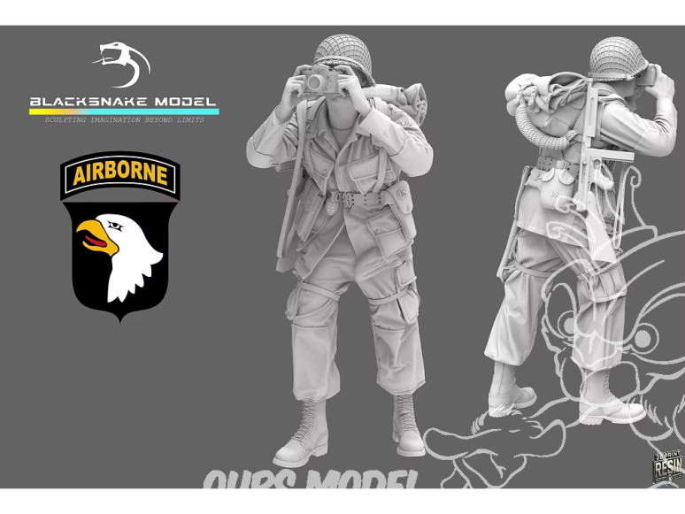 Blacksnake Model figurine ST-19-72 Soldat 101st Airborne figurine 19 pause photo 1/72