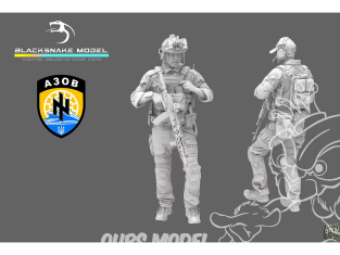 Blacksnake Model figurine UKS-03-72 Soldat Ukrainien AZOV figurine 3 1/72