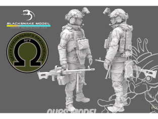 Blacksnake Model figurine UKS-06-72 Soldat Ukrainien Omega figurine 6 Opérateur des forces spéciales Mitrailleur 1/72