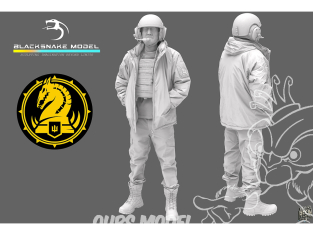 Blacksnake Model figurine UKS-07-72 Equipage Bradley Ukrainien figurine 7 47eme Brigade Mécanisée 1/72