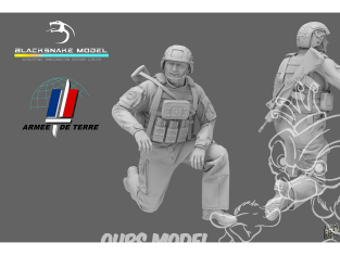 Blacksnake Model figurine FR-05-72 Soldat Français "Artilleur 01" Figurine 5 1/35