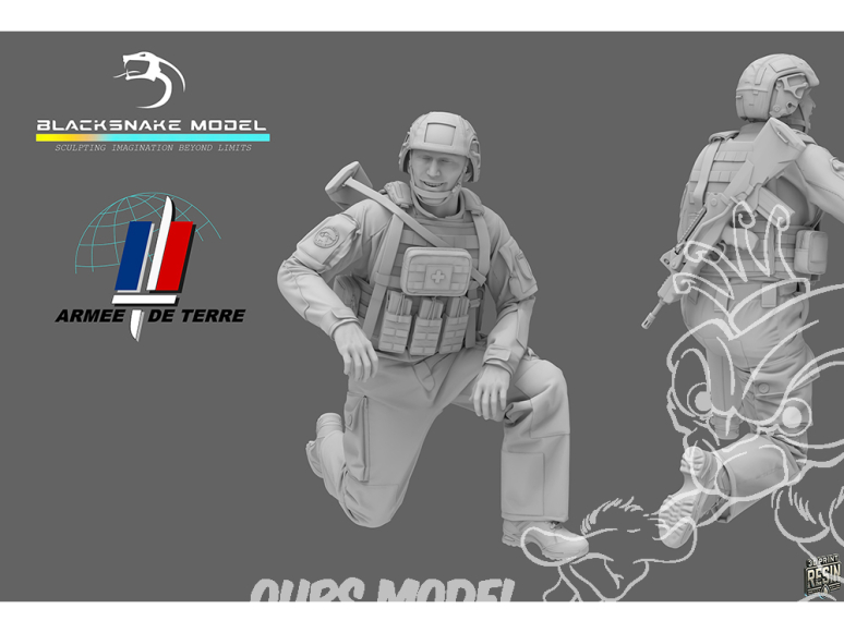 Blacksnake Model figurine FR-05-72 Soldat Français "Artilleur 01" Figurine 5 1/35