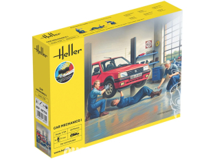 Heller maquette voiture 58755 STARTER KIT Mécaniciens automobile inclus peintures principale colle et pinceau 1/24
