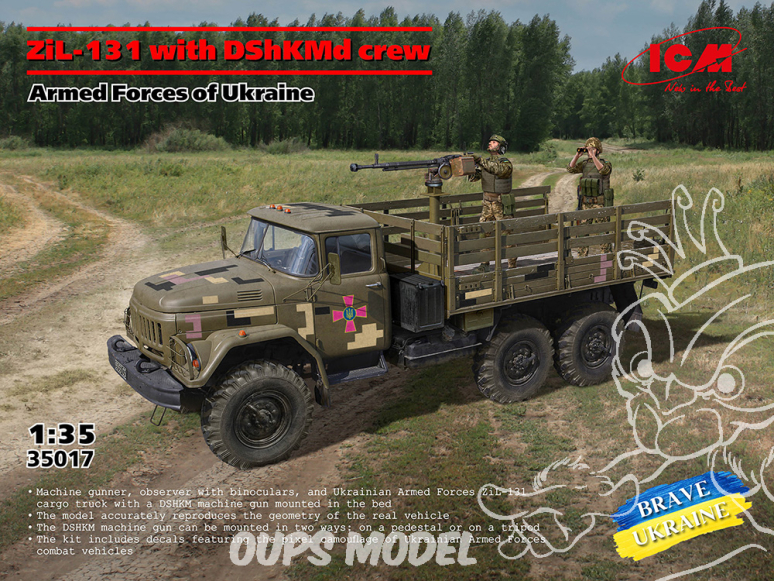 Icm maquette militaire 35017 ZIL-131 avec l'équipage DShKMd 1/35
