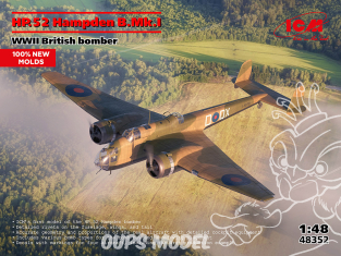 Icm maquette avion 48352 HP.52 Hampden B.Mk.I 1/48
