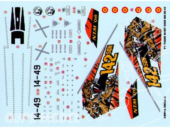 Decalques Berna decals BD48-43 MIRAGE F1M NATO TIGER MEET 2006 1/48