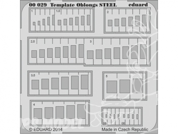 Eduard photodecoupe 00029 Pochoirs rectangles