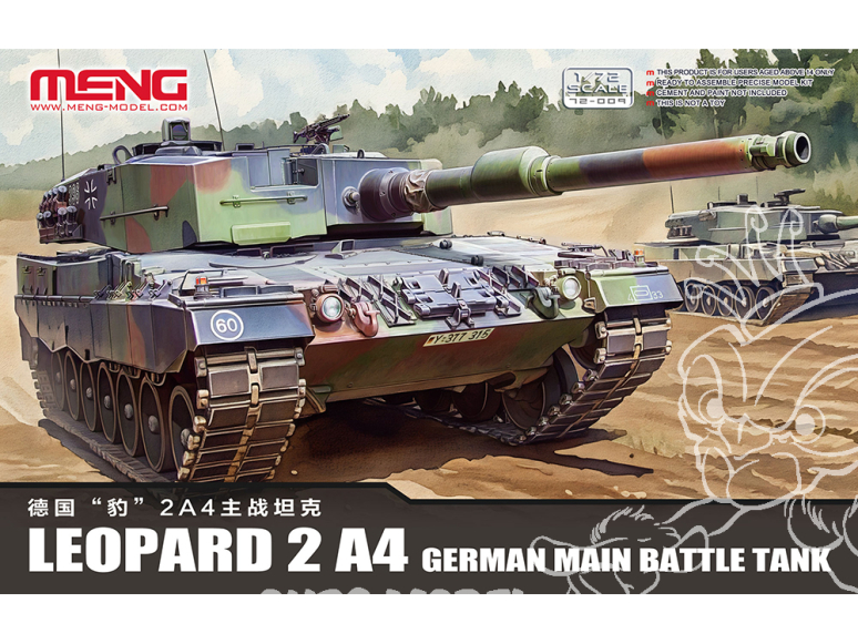 Meng maquette militaire 72-009 CHAR DE COMBAT LEOPARD 2 A4 1/72