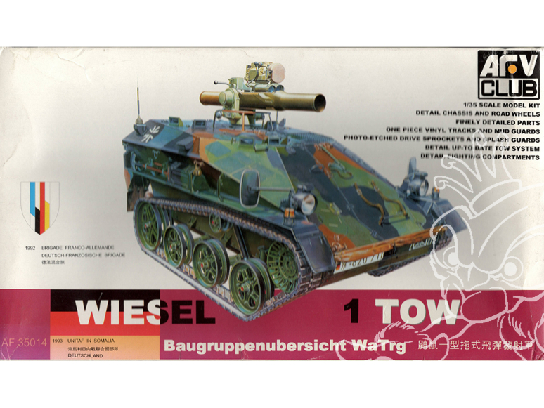 AFV maquette militaire 35014 WIESEL TOW LAUNCHER Boite défrachie et légérement abimée 1/35
