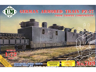UM maquette militaire 709 Train blindé PZ-27 1/72