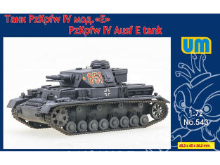 UM Unimodels maquettes militaire 543 Panzer IV Ausf.E 1/72