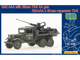 UM Unimodels maquettes militaire 588 GAZ-AAA avec canon de 25mm 72-K AA 1/72