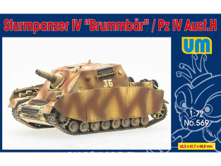 UM Unimodels maquettes militaire 569 Sturmpanzer IV Brummbär Pz.IV Ausf.H 1/72