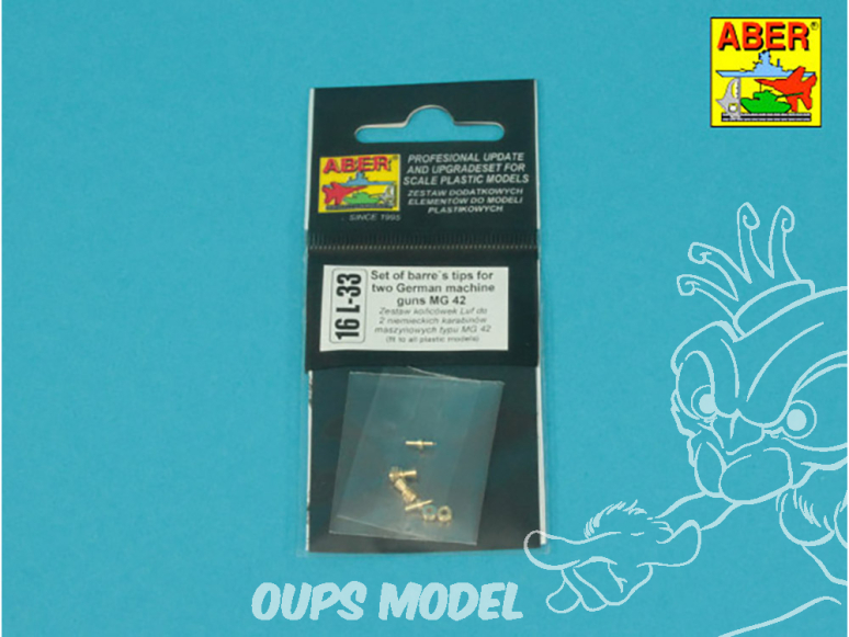 Aber 16L33 Jeu d'embouts de canon pour deux mitrailleuses MG42 1/16