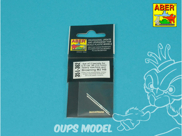 Aber 35L362 Ensemble de 2 canons pour mitrailleuse lourde Browning M2 HB de calibre .50 12,7 mm 1/35