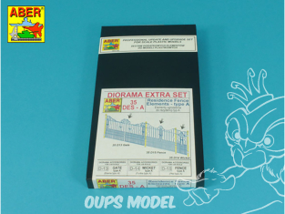Aber diorama 35DES-A Éléments de clôture résidentielle de type A 1/35