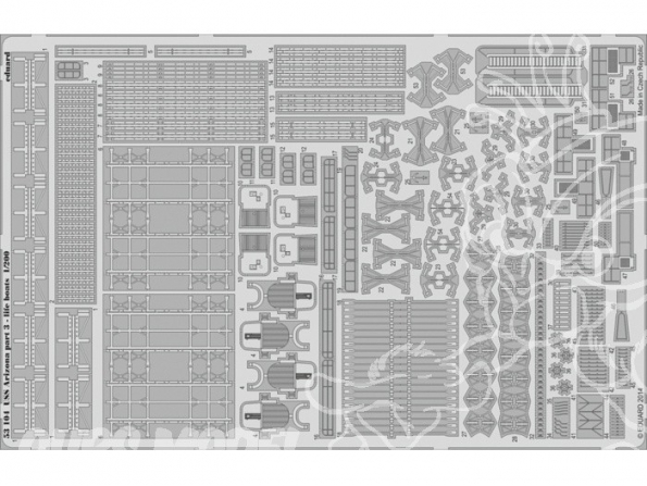 Eduard photodecoupe 53104 USS Arizona partie 3 Canots de sauvetage 1/200