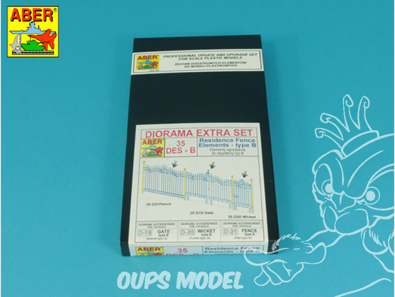 Aber diorama 35DES-B Éléments de clôture résidentielle de type B 1/35