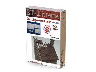RT-Diorama 35007K Tuiles de toit avec cheminée ceramique 1/35