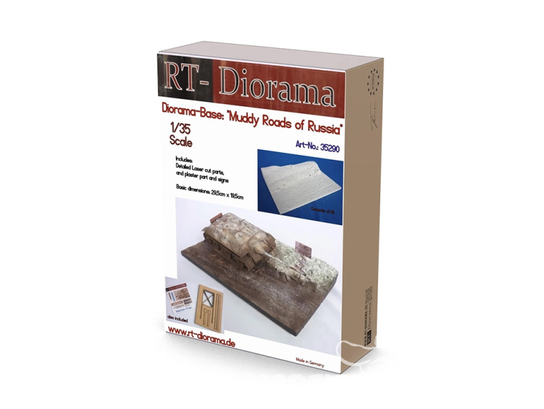 RT-Diorama 35290K Socle de diorama des routes boueuses de Russie char non inclus ceramique 1/35