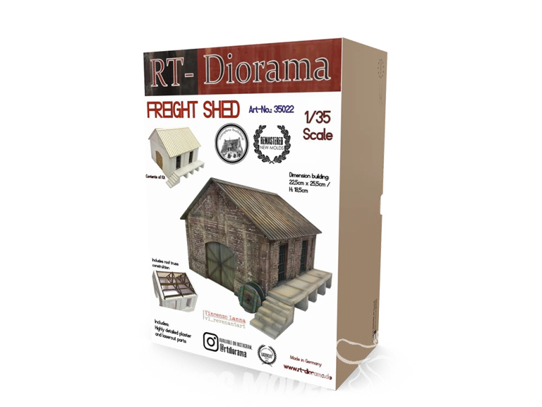 RT-Diorama 35022K Système modulaire d'entrepôt de fret ceramique 1/35