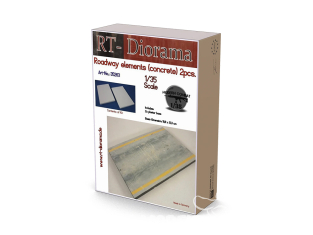RT-Diorama 35263K Éléments de chaussée en béton 2 pièces céramique 1/35