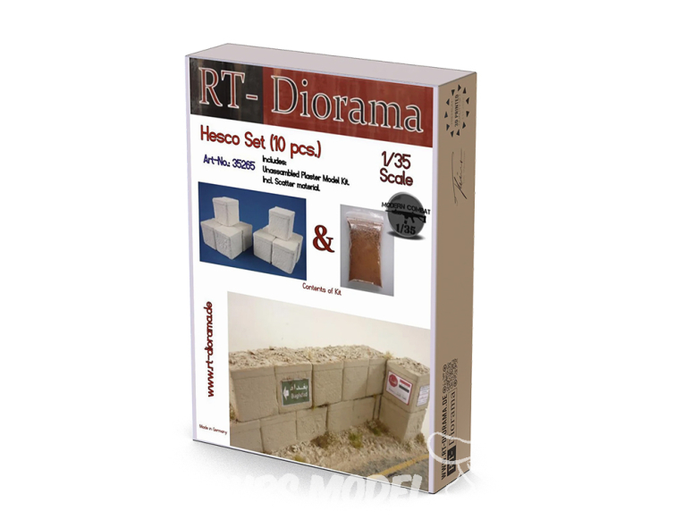 RT-Diorama 35265 Ensemble Hesco 10 pièces 1/35