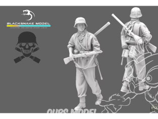 Blacksnake Model figurine Waffen-04-72 Soldat Allemand Waffen SS figurine 4 1/72