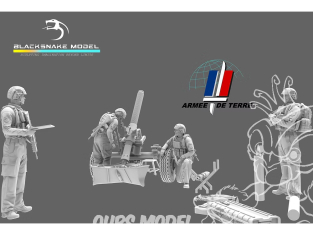 Blacksnake Model maquette militaire MORTIER-48 Pack mortier Armée Française avec figurines 1/48