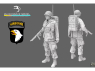 Blacksnake Model figurine ST-03-48 Soldat 101st Airborne figurine 3 opérateur radio 1/48
