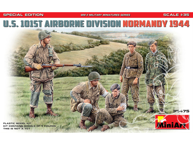 Mini Art maquette militaire 35475 101e DIVISION AÉROPORTÉE AMÉRICAINE, NORMANDE 1944. ÉDITION SPÉCIALE 1/35