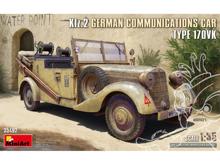 Mini Art maquette militaire 35492 Voiture de communication allemande Kfz.2 type 170VK 1/35